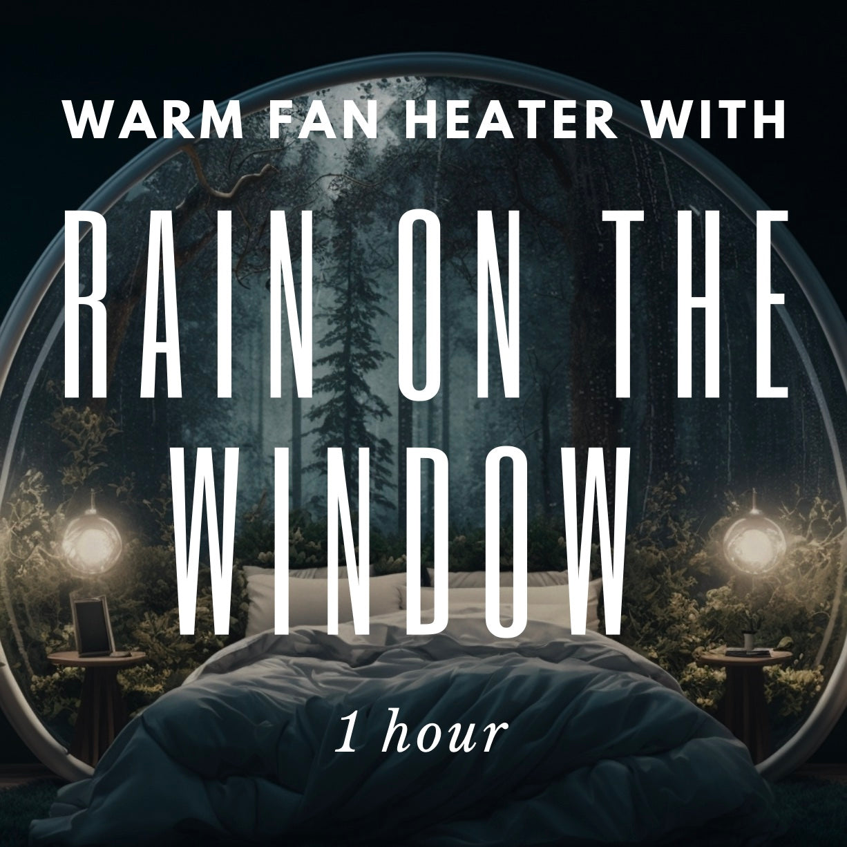 Warm Fan Heater With Rain On The Window