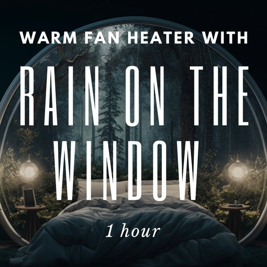 Warm Fan Heater With Rain On The Window