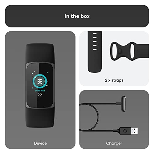 Fitbit Charge 5 Activity Tracker with 6-months Premium Membership Included, up to 7 days battery life and Daily Readiness Score, Black / Graphite Stainless Steel