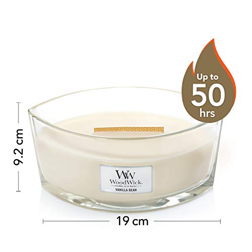 Woodwick Ellipse Scented Candle with Crackling Wick | Vanilla Bean | Up to 50 Hours Burn Time