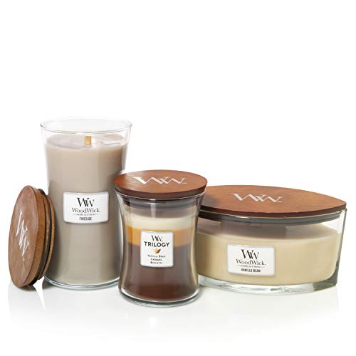 Woodwick Ellipse Scented Candle with Crackling Wick | Vanilla Bean | Up to 50 Hours Burn Time