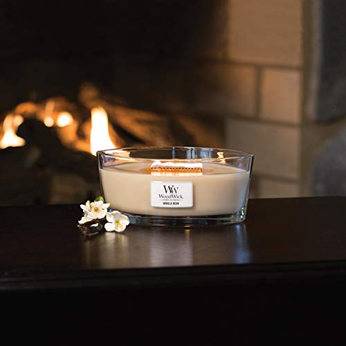 Woodwick Ellipse Scented Candle with Crackling Wick | Vanilla Bean | Up to 50 Hours Burn Time