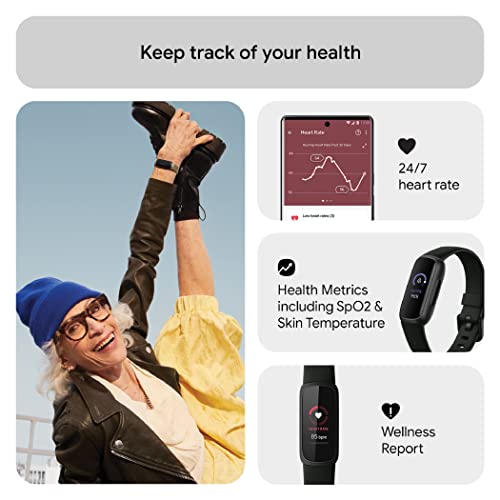 Fitbit Inspire 3 Activity Tracker with 6-months Premium Membership Included, up to 10 days battery life and Daily Readiness Score, Midnight Zen