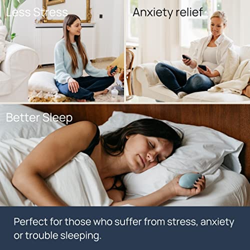 Moonbird Breathing & Meditation Device - Instant Stress Relief, Anxiety Relief, Relaxation for Women & Men - Helps with Better Sleep, Stress, and Overall Health - Sky Blue